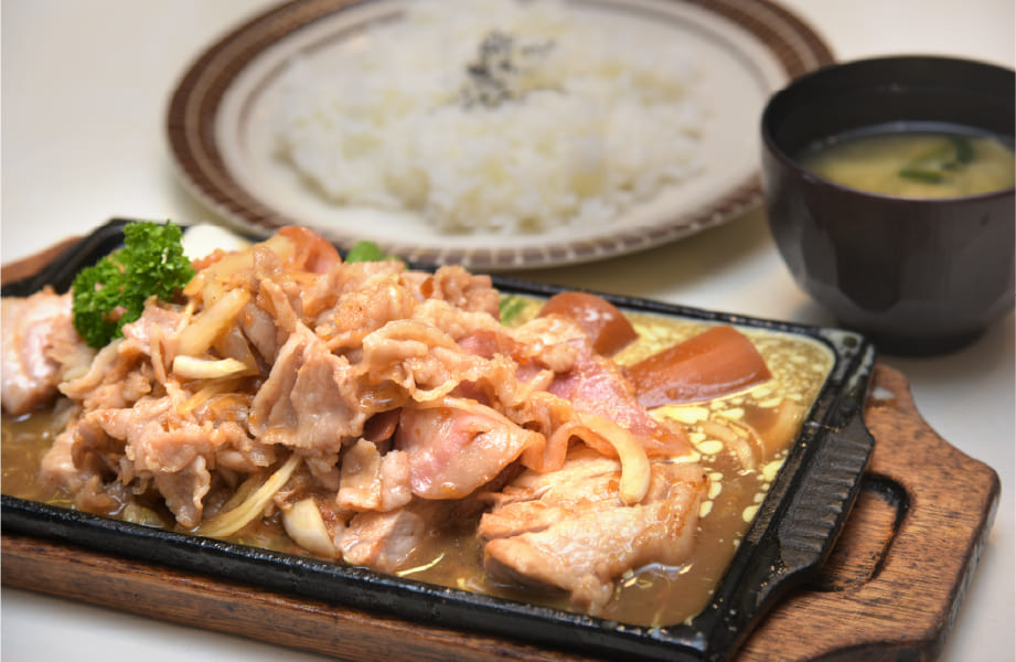 厚切りのポーク生姜焼き
