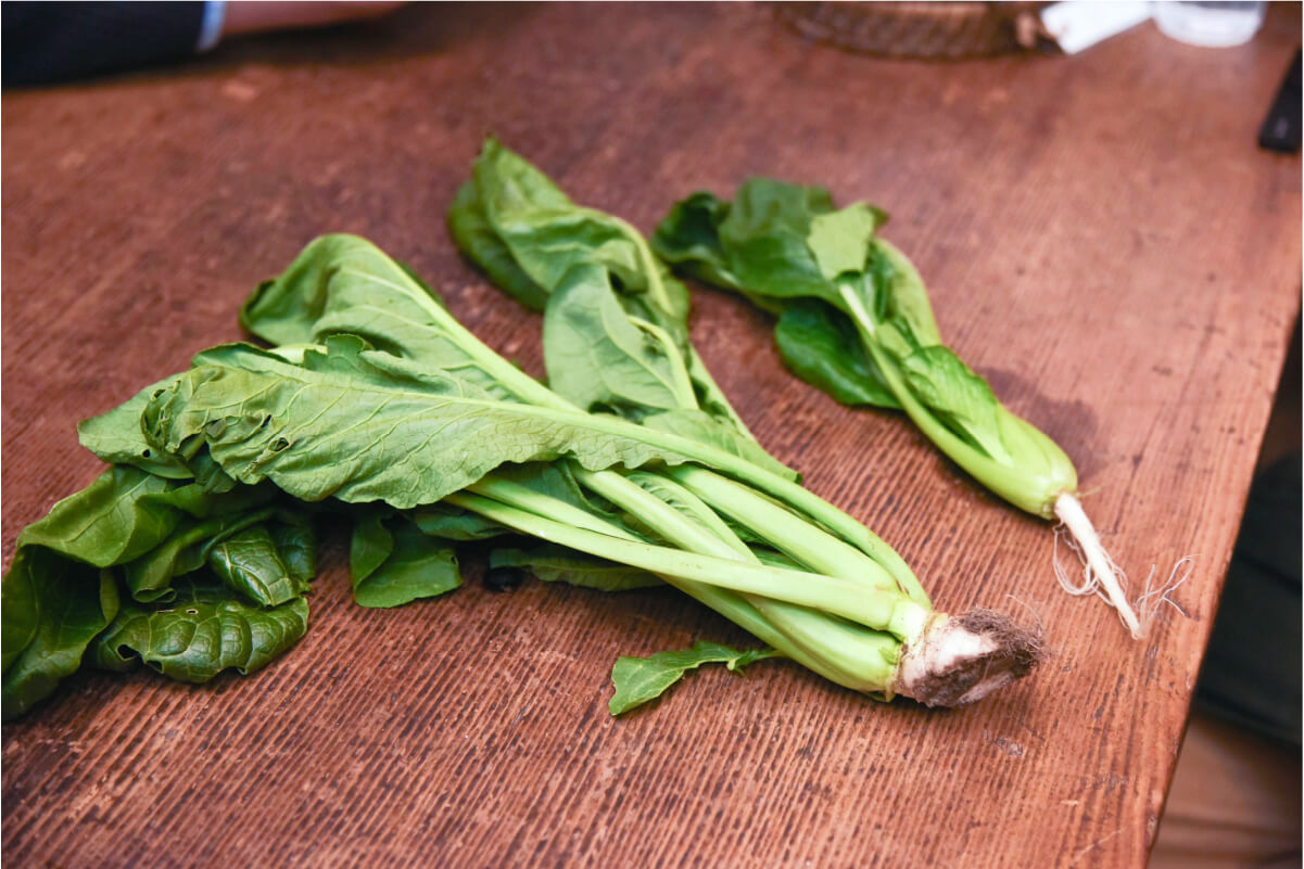自然農法により栽培された野菜