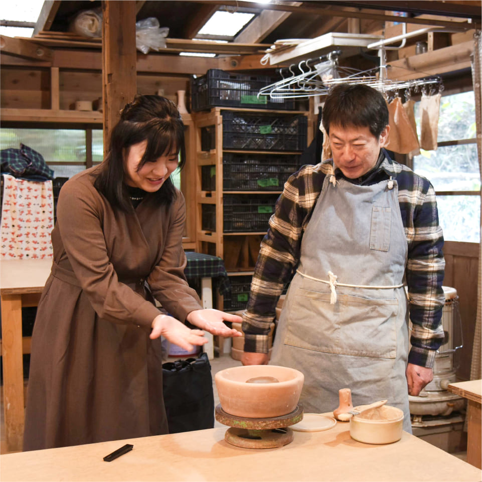 葉っぱのうつわ作り」体験