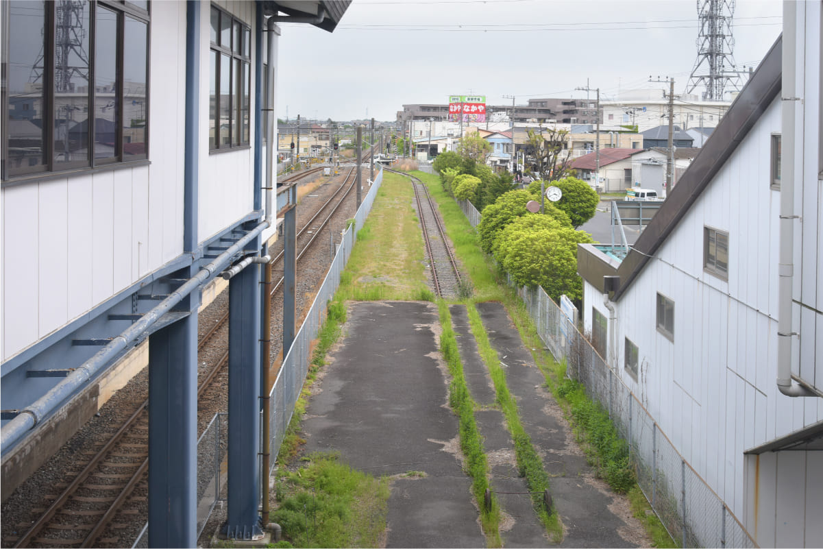 茅ヶ崎側に残るレール
