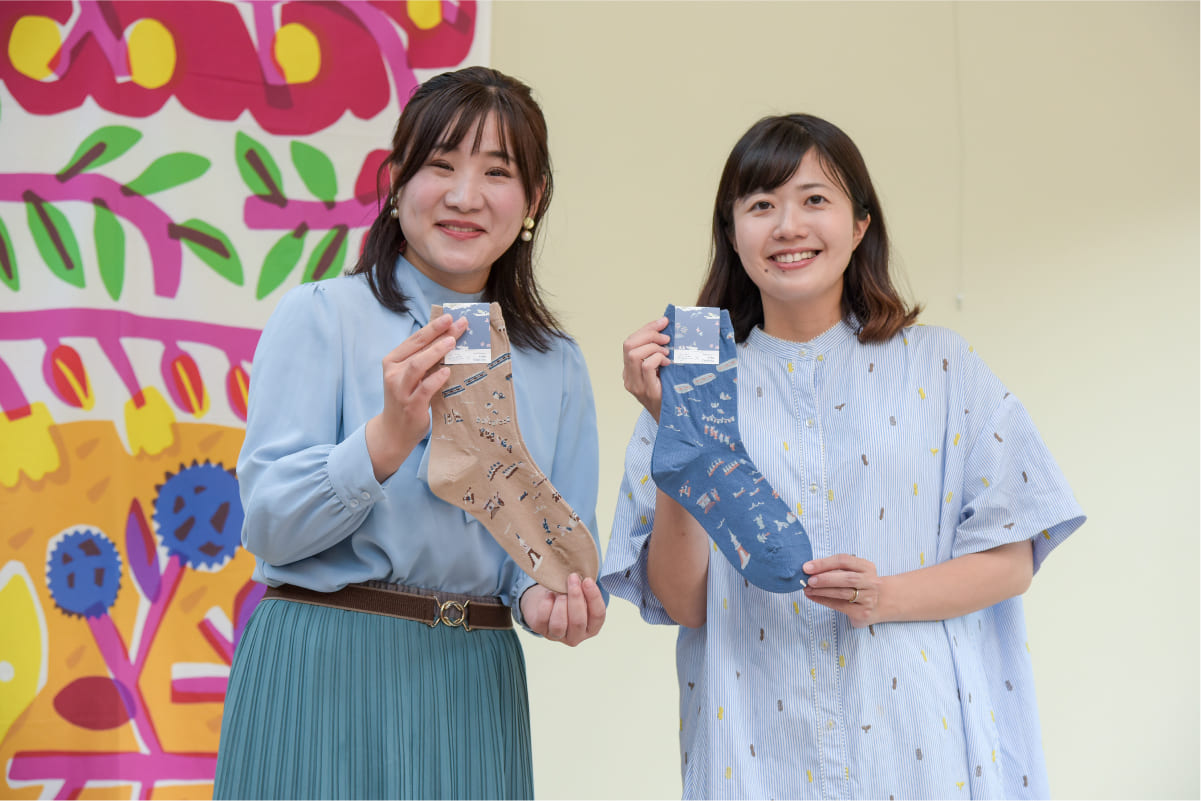 「海辺のテキスタイル」靴下